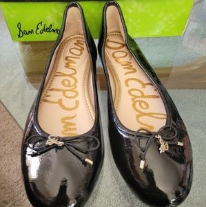 Sam Edelman Felicia Black Patent Ballet Flats